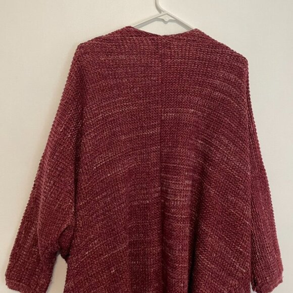 UNIVERSAL THREAD Cocoon Cardigan Berry Raspberry Red / Pink 3/4 Sleeve Sweater M - Picture 11 of 12